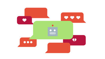 a social share image for the story: Can you tell which of these breakup texts are AI-generated?.